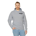 WRTX Graffiti Logo Hoodie — White Streetwear Pullover with Back Graphic