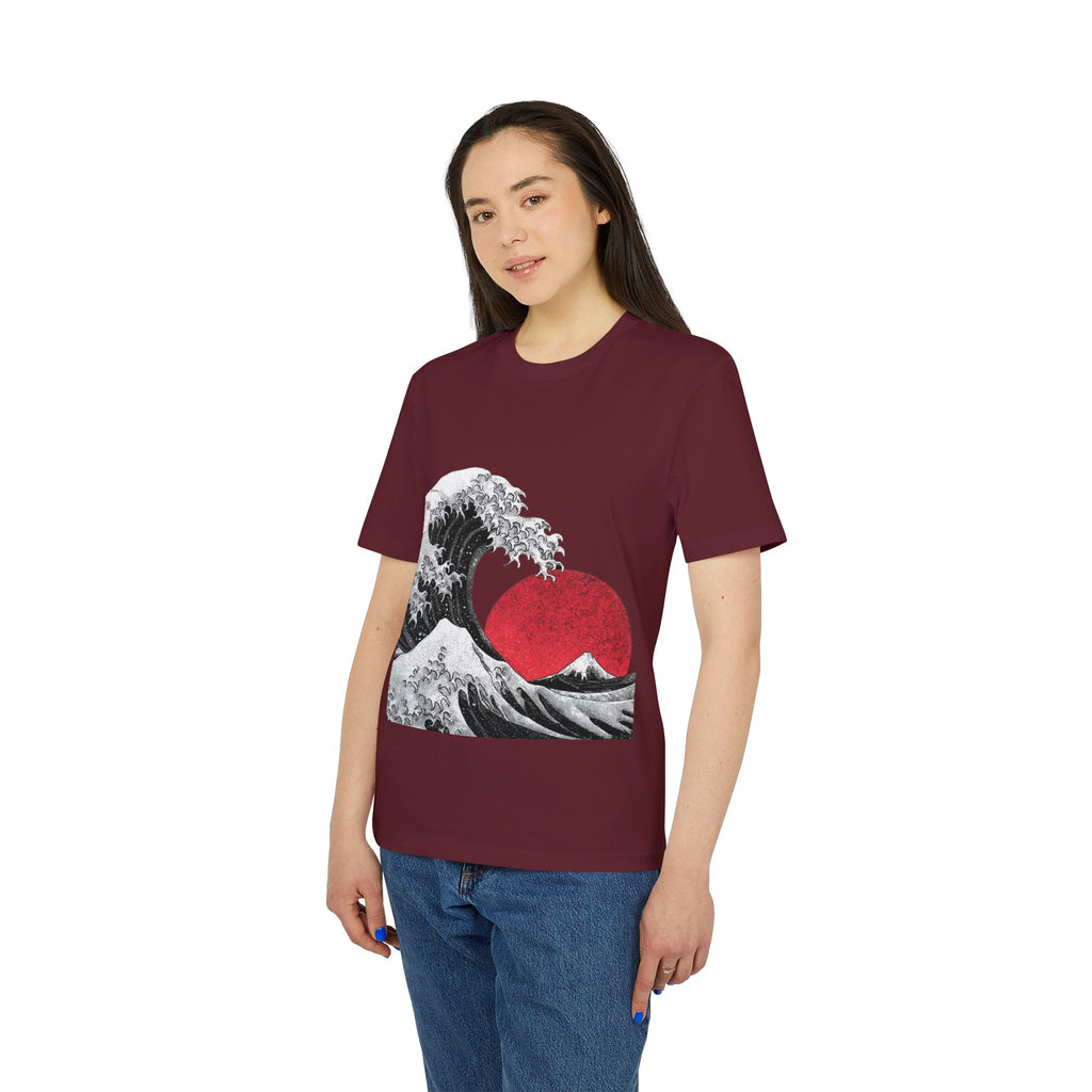 Koi Yin-Yang Wave T-Shirt — Japanese Wave & Red Sun Graphic Tee