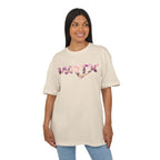 Floral WRX Tee — Oversized White Graphic T‑Shirt with Bouquet Back Print