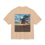 Sunset Pine Beach Tee — Scenic Nature Photo T‑Shirt with WRX Back Logo
