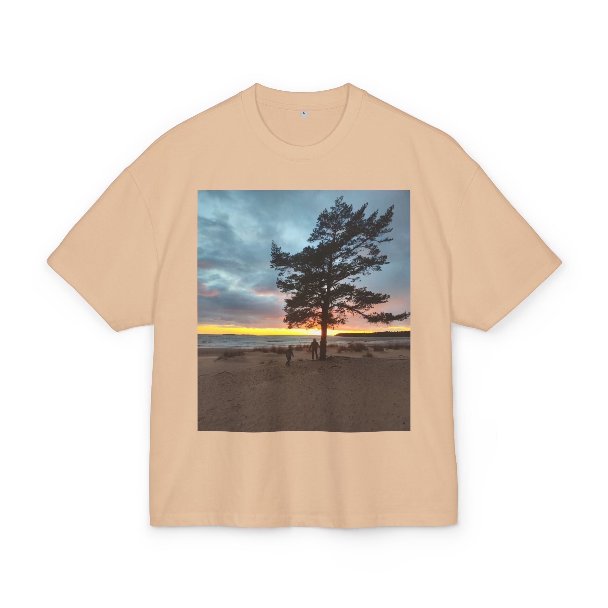Sunset Pine Beach Tee — Scenic Nature Photo T‑Shirt with WRX Back Logo