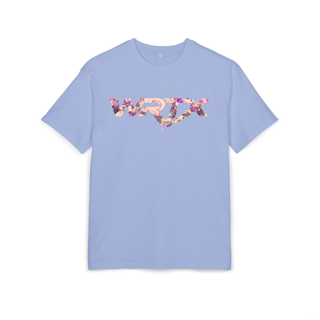 Floral WRX Tee — Oversized White Graphic T‑Shirt with Bouquet Back Print