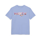 Floral WRX Tee — Oversized White Graphic T‑Shirt with Bouquet Back Print