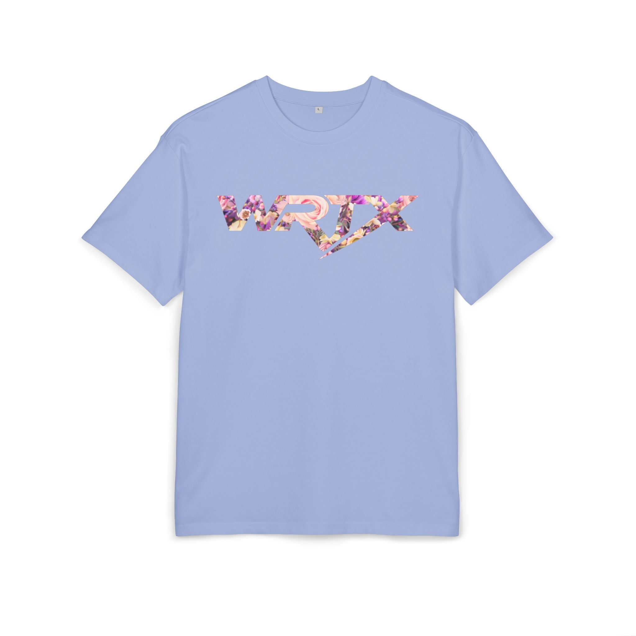 Floral WRX Tee — Oversized White Graphic T‑Shirt with Bouquet Back Print
