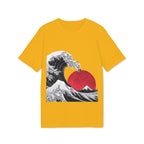 Koi Yin-Yang Wave T-Shirt — Japanese Wave & Red Sun Graphic Tee