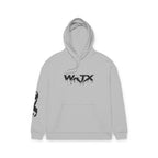 Abstract Drip Logo Hoodie — WNTX Graphic Back Portrait Streetwear