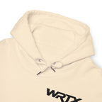 WRTX Graffiti Logo Hoodie — White Streetwear Pullover with Back Graphic