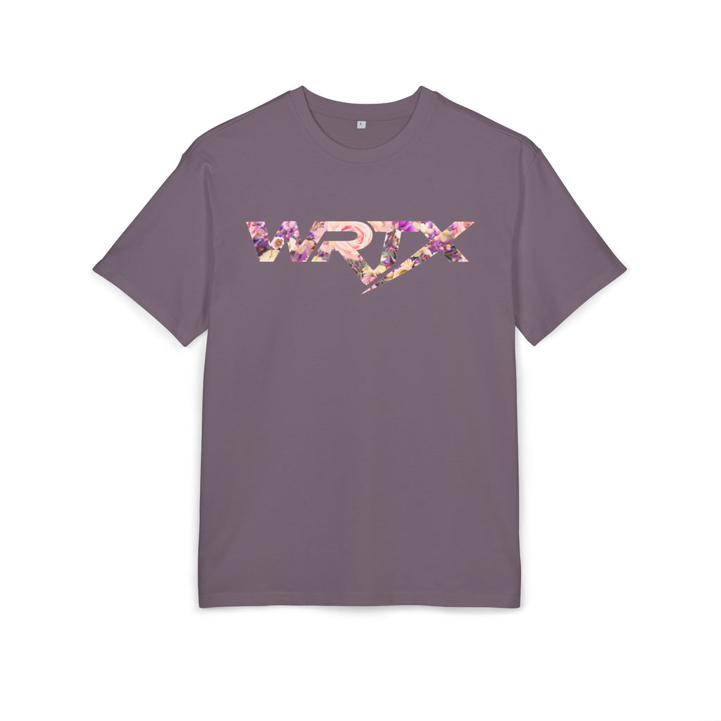 Floral WRX Tee — Oversized White Graphic T‑Shirt with Bouquet Back Print