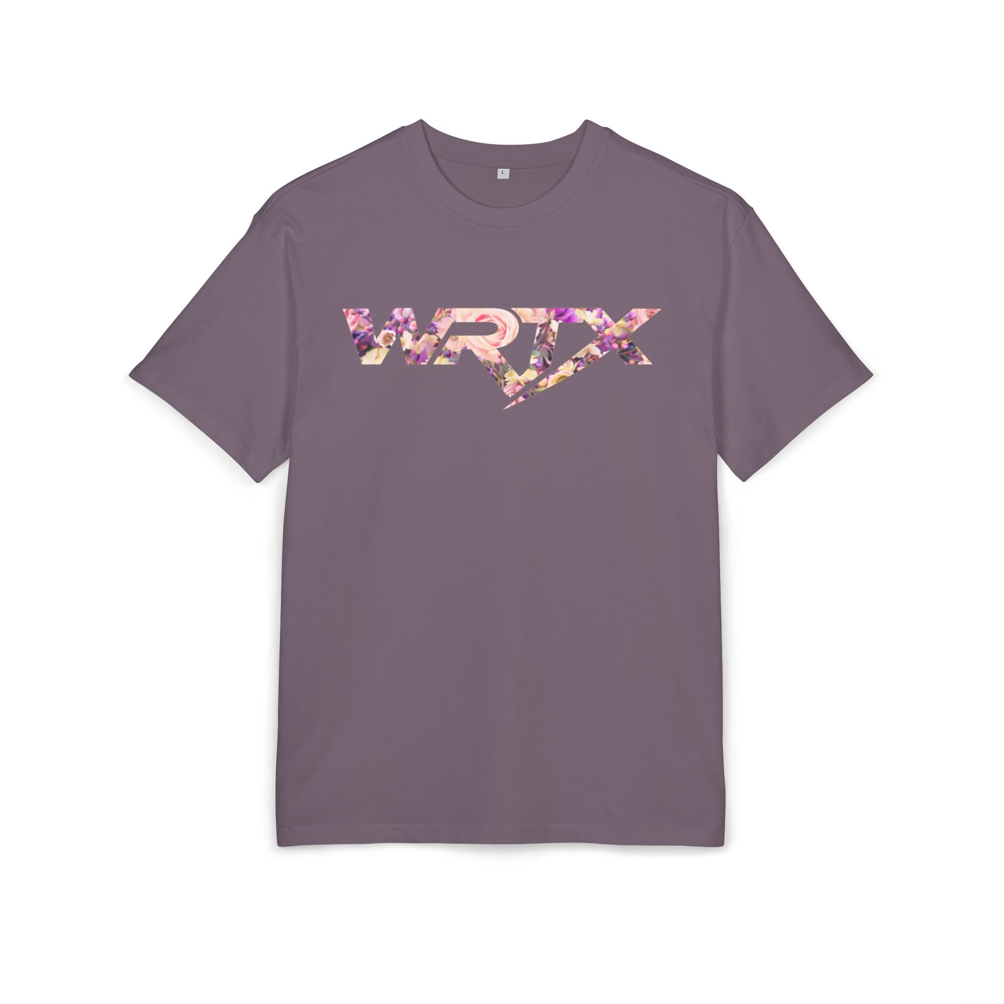 Floral WRX Tee — Oversized White Graphic T‑Shirt with Bouquet Back Print