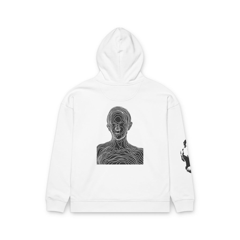 Abstract Drip Logo Hoodie — WNTX Graphic Back Portrait Streetwear