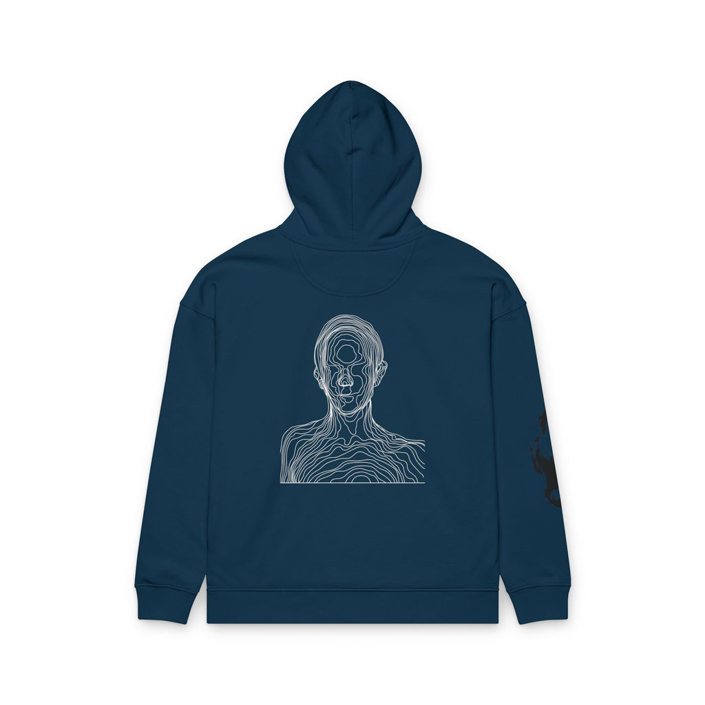 Abstract Drip Logo Hoodie — WNTX Graphic Back Portrait Streetwear