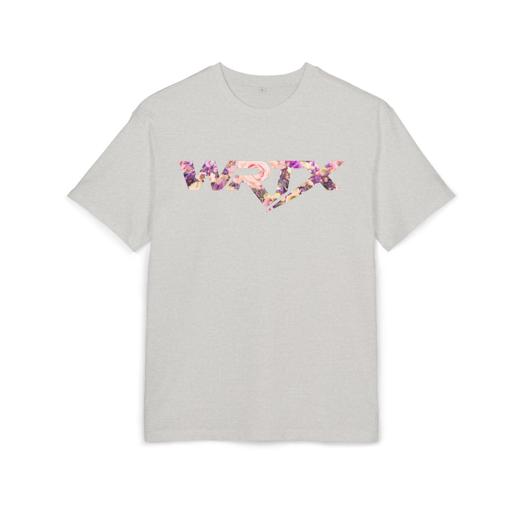 Floral WRX Tee — Oversized White Graphic T‑Shirt with Bouquet Back Print