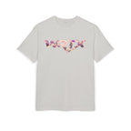 Floral WRX Tee — Oversized White Graphic T‑Shirt with Bouquet Back Print