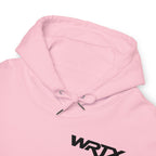 WRTX Graffiti Logo Hoodie — White Streetwear Pullover with Back Graphic